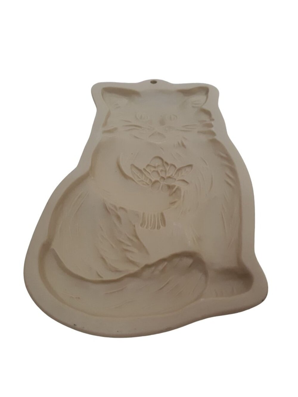Brown Bag Cookie Art Cat Mold 1983 Stoneware Vintage